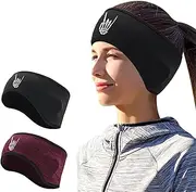 NRUXT Skeleton Hand Ear Muffs for Winter Women Fleece Ear Warmer Headband Skull Men Ear Covers for Cold Weather Red Winter Headband for Running Cycling Ski