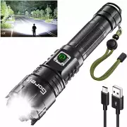 Torch, Goreit Flashlight LED Torch Rechargeable USB 15000 Lumen Handheld Torch,