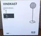 Ikea VINDKAST Floor Lamp Textile Shade White 57" Tall - NEW 605.390.97 - NIB