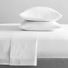 Renee Taylor White 300TC Organic Cotton Double Bed Sheet/Pillowcases Bedding Set