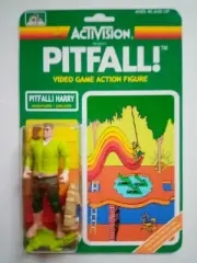 custom action figures 3.75 Pitfall Harry Atari 2600 Edition Carded Art Display
