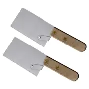 2Pcs PU Leather Knife Sheath Meat Cleaver Sheath Waterproof Knife Guard Silver