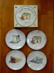 4 Williams Sonoma Fromage Cheese Plates 7" New In Box