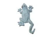 [Pack Of 2] Rustic Light Blue Cast Iron Frog Hook 6""