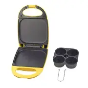 Salton Egg Bite 5 Minute Cooker Breakfast 4 Pie Maker, Yellow