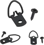 D-Ring Picture Hangers with Screws - 50 Pack - Picture Hanging Hooks - Picture Hang Solutions - Professional Picture Hanging Hardware for Hanging Photos Frame Canvas Clock Paintings Artwork (Black)