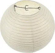 HOLIDYOYO White Round Paper Lantern Rice Lamp Shade 30CM Light Cover Accessory - Decorative White Lamp