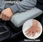 NEW Car Armrest Cushion Pad Mat Memory Foam Armrest Protector Cover Gray