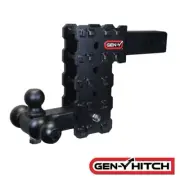 GENY Phantom-X 16K 7.5" Drop 2.5" Solid Shank Trailer Hitch Tri-Ball 1.6K Tongue