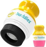 Single Solar Buddies Refillable Roll On Sponge Applicator For Kids, Adults, Families, Travel Size Holds 100ml Travel Friendly for Sunscreen, Suncream and Lotions (Pink)