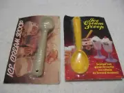 Vintage 70's 80's Baskin Robbins Plastic Yellow & Tan Ice Cream Scoop Lot of 2