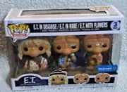 Funko Pop Vinyl E.T. In DIsguise Robe Flowers 3 Piece Set New In Box
