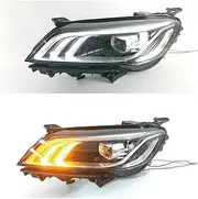 Front Bumper Headlight Headlamp Head Light Head Lamp Assy Compatible With Geely Binray 2018 2019 2020 2021(With LED,Left side)