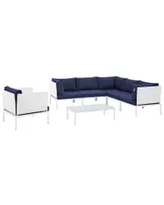 Modway Harmony 7-Piece Sunbrella Outdoor Patio Sectional Sofa Set