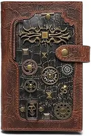 [SLEDEZ] Punk Wallet Women's Wallet Long Vintage Style Zipper Clutch Bag