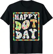 [X.Style] Happy International Dot Day 2022 Polka Dot Kids Toddler Boys ds764 T-Shirt (3XL) Black