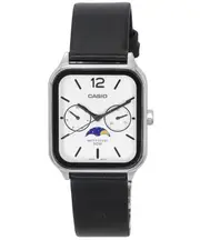 Casio Moon Phase Day/Date White Dial Japan Mov't Quartz MTP-M305L-7A Mens Watch