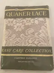 QUAKER LACE Tablecloth 60”x 104”Oblong NIP - Natural Kensington