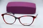 NEW ETNIA BARCELONA BORGIA RED BLACK AUTHENTIC EYEGLASSES W/CASE 52-16