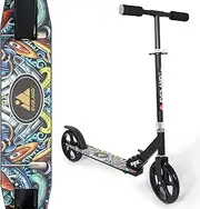 Kick Scooter Foldable, EVOLAND Adjustable Height 2 Wheels Scooter for Boys and Girls Teens Aged 8/9/10/11/12+