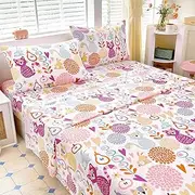 Homilay Full Sheets Set Kids - 4 Piece Cat Sheets for Boys, Girls, Teens, Toddler, Easy Fit Deep Pockets, Breathable, Wrinkle-Free, Cozy Soft Cartoon Print Cute Kitten Bed Sheets