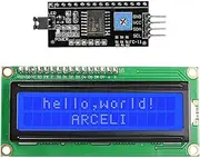 ARCELI IIC I2C TWI 1602 LCD Module Display, Serial 16 x 2 Display Modules, Compatible with Raspberry Pi Pico