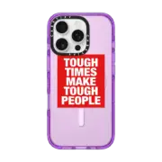 iPhone 16 Pro Impact Case MagSafe Compatible Tough Times iPhone Case by Quotes by Christie