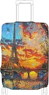 [Joisal] Bik Eiffel Tower Luggage Covers for Suitcase Scratch-Resistant Luggage Markers for Easy Identification, Travel Accessories, Bik Eiffel Tower, XL 29-32 in