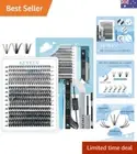 Lash Extension Kit 300Pcs Individual Lashes Clusters 20D+40D+50D, D-10-18mix