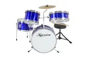 Karrera Childrens 4 Piece Drum Kit Set - Blue