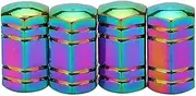 GUPEC 4Pcs/Set Multicolor Car Moto Bike Tire Wheel Valve Cap Dust Cover Car Tire Valve Stem Caps Car Styling