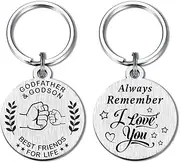 [FALOGI] Godfather Gifts, Godfather Keychain, Godfather Birthday, I Love You Godfather