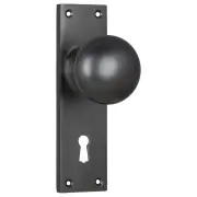 Victorian Knob Lock Set, Antique Copper
