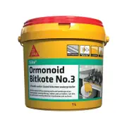 Sika 1L Ormonoid Bitkote No.3 Water-Based Bitumen Waterproof Compound
