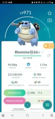 Blastoise ( Summer Sunglass ) Pokemon Trade Go