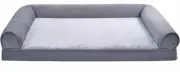 Amazon Basics Foam Living Room Couch Dog Pet Bed Removable Cover Gray, 44 X 35