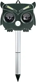 VerdeRoot Solar Ultrasonic Animal Repeller with Motion Sensor & Flashing Light, Outdoor Pest Deterrent for Bird, Cat, Possum & More, Waterproof Animal Repellent