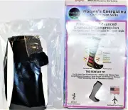 EvoNation Women's Energizing Compression Sock 20-30 mmHg, Black Small New