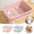 with Lid Dish Drying Rack Dustproof Tableware Storage Box Kitchen Supplies