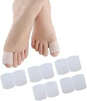 Povihome 10 Pack Big Toe Sleeves, Gel Toe Protectors, Gel Toe Caps Pads for Big Toe Protect, Stubbed Toe,Crossing Toes,Corns and Calluses