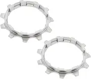 Create idea 2PCS Steel Bicycle Cassette Cog Single Speed Freewheel Compatible with Shimano HG Series for Mountain and Road Bikes, Silver