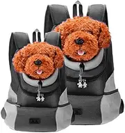 CozyCabin Comfortable Dog Backpack - Breathable Head-Out Carrier for Small & Medium Dogs, Black - Hiking & Biking Puppy Carrier