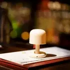 USB Rechargeable Mushroom Table Lamp Minimalist Desk Lights Bedroom