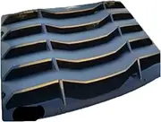 ABS Black & Carbon Material Rear Splitters Windshield Louver Frame Molding Trim Compatible for Chevrolet Camaro 2016-2021