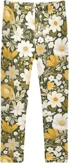 [Joisal] Black Cat Pattern Girl Pants, Ideal for Girls' Athletic Leggings, Kids Leggings, 4t Leggings