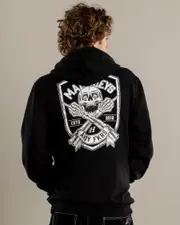 [The Mad Hueys] The Mad Hueys Men's Ahoy Fkrs Hoodie in Black Size Large L Black