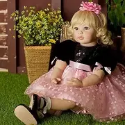 ZIYIUI 24 Inches 60cm Reborn Dolls Baby Girl Soft Silicone Vinyl Real Life Dolls Toddler Lifelike Handmade Newborn Reborn Babies Xmas Toy Gift
