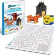 3Dmate Starter Transparent 3D Pen Mat 9x7 w/ Template Stencils Book
