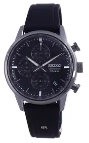 Seiko Discover More Chronograph Titanium Tachymeter SSB393P1 100M Mens Watch