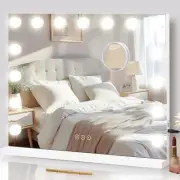 Vanity Mirror with Lights Lighted Makeup Mirror with 15 Dimmable LED Bulbs,3 ...